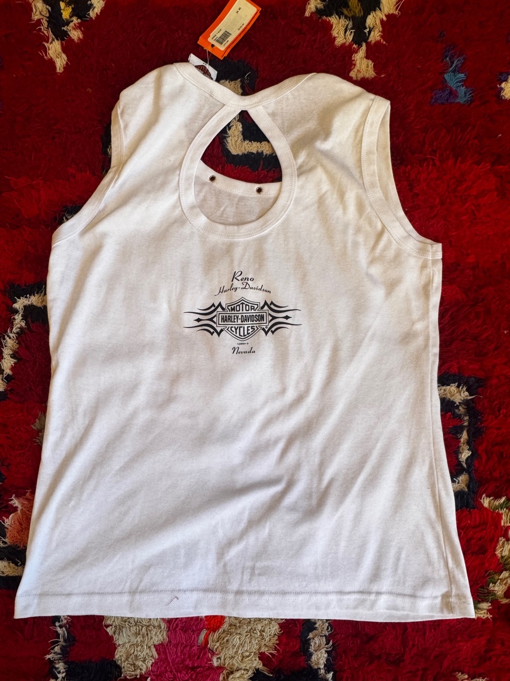 Deadstock NWT Harley Davidson Born To Be Wild Glitter Graphic Tank Sz 2x - Picture 2 of 10